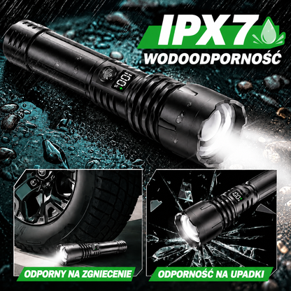 Aluminiowa latarka o wodoodporności IPX7